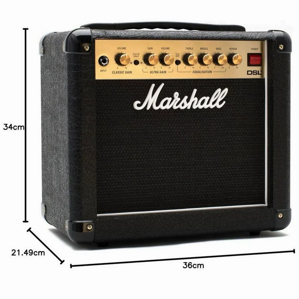 Marshall DSL1CR Vollröhren Combo-Verstärker, 2 Kanäle, 1 W Leistung 5