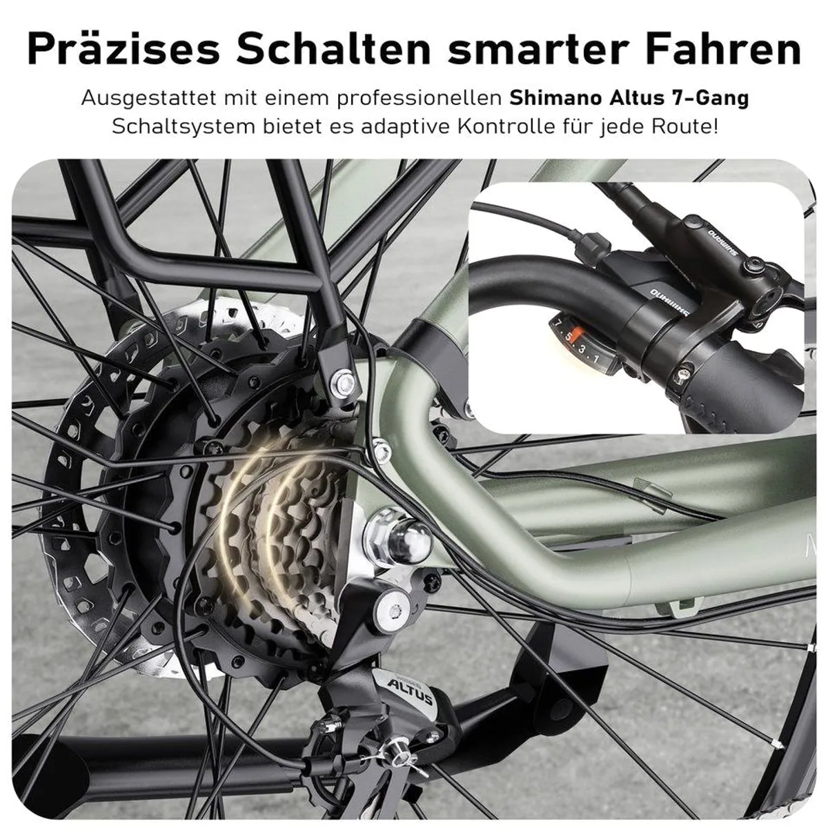 Maxtron Marathon E-Citybike 28 Zoll, 810 Wh Akku, Bafang Heckmotor, 7-Gang Shimano 5