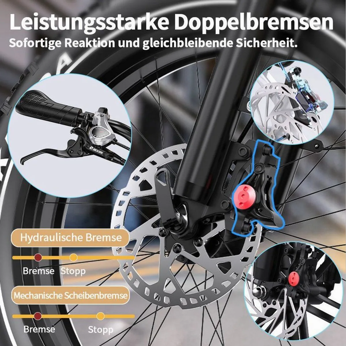 Onesport W77 E-Bike Cityrad, kraftvoller Motor, großer Akku, komfortable Federung 4