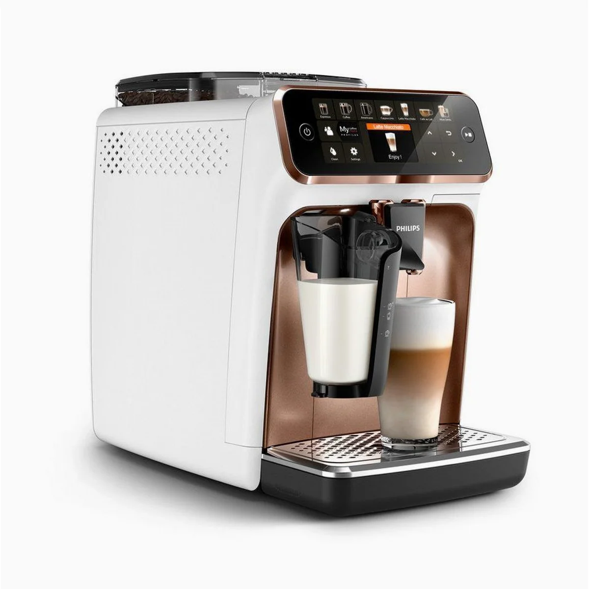 Philips Kaffeevollautomat EP5443/70 5400 Series, 12 Kaffeespezialitäten, LatteGo Milchsystem 2