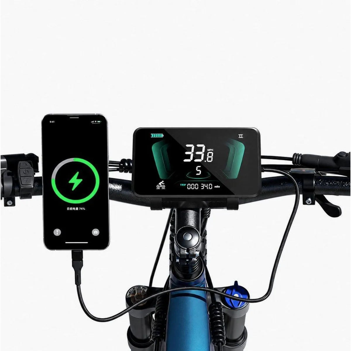 PixelPilot E-Bike Cityrad 27,5 Zoll, 48V 20Ah, 9-Gang Shimano Bremsen 2