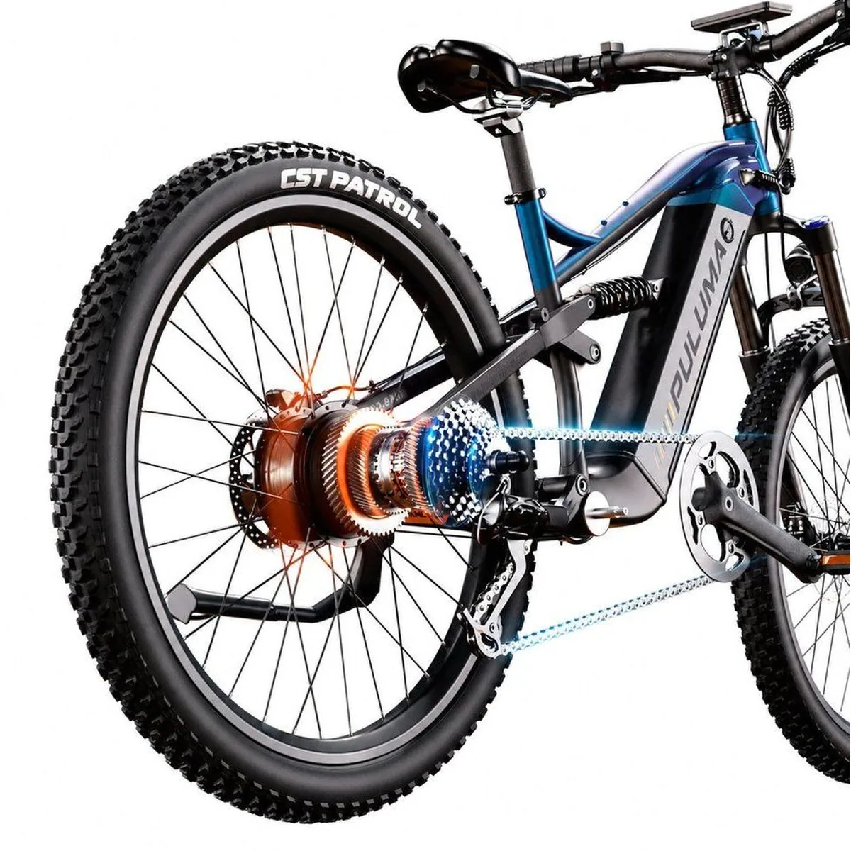 PixelPilot E-Bike Cityrad 27,5 Zoll, 48V 20Ah, 9-Gang Shimano Bremsen 4