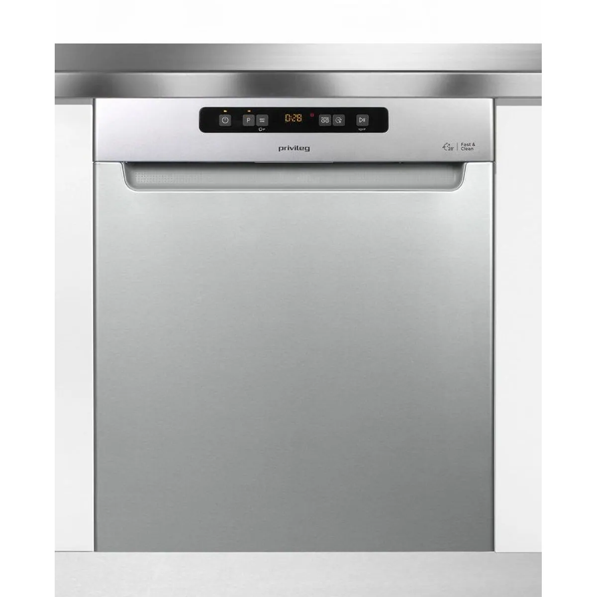 Privileg Unterbaugeschirrspüler P0U ECO D551 S, 14 Maßgedecke, Fast&Clean Programm 2