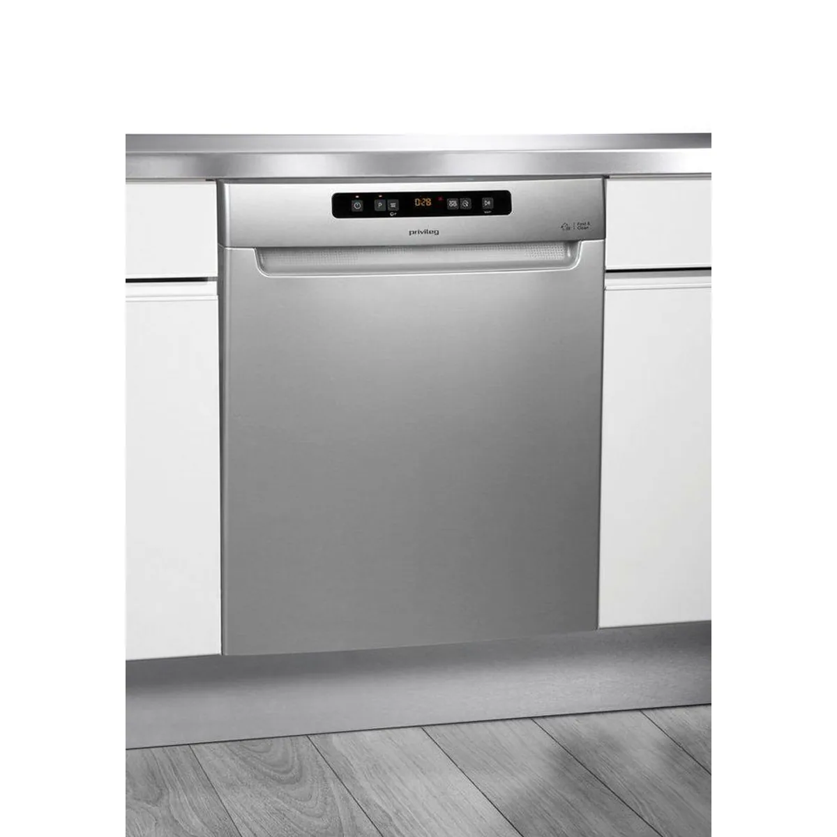 Privileg Unterbaugeschirrspüler P0U ECO D551 S, 14 Maßgedecke, Fast&Clean Programm 3