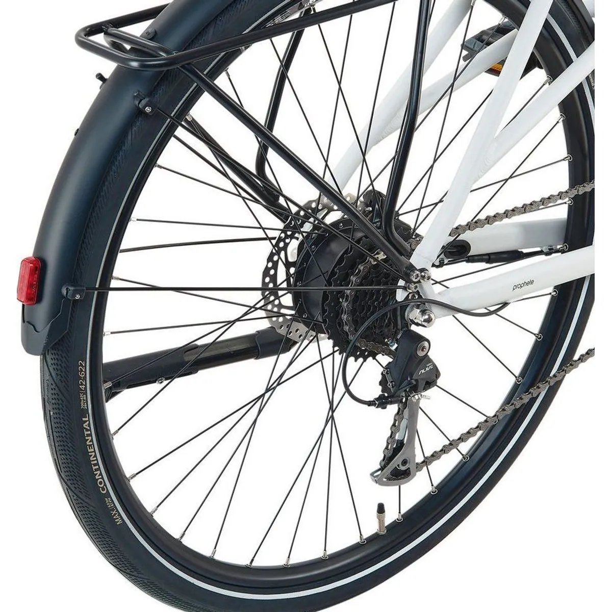 Prophete Urbanicer 2.0 E-Bike, 36V Heckmotor, 9-Gang Shimano, integrierter 360 Wh Akku 3