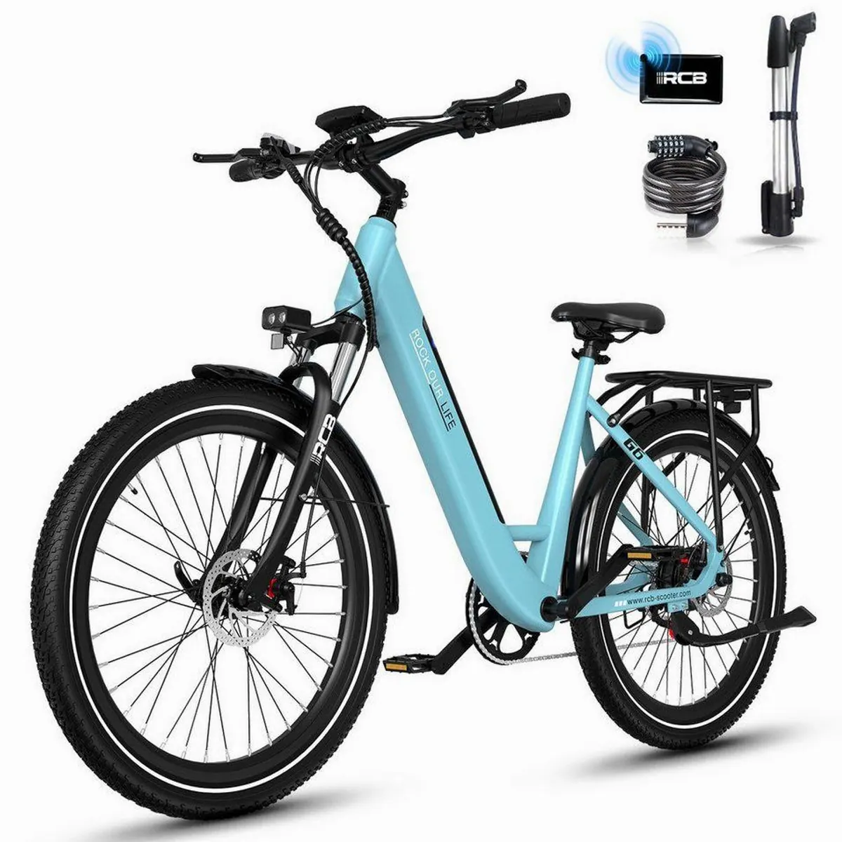 RCB E-Bike Pedelec G6, 27,5 Zoll, 80-120 km Reichweite, 7-Gang Kettenschaltung