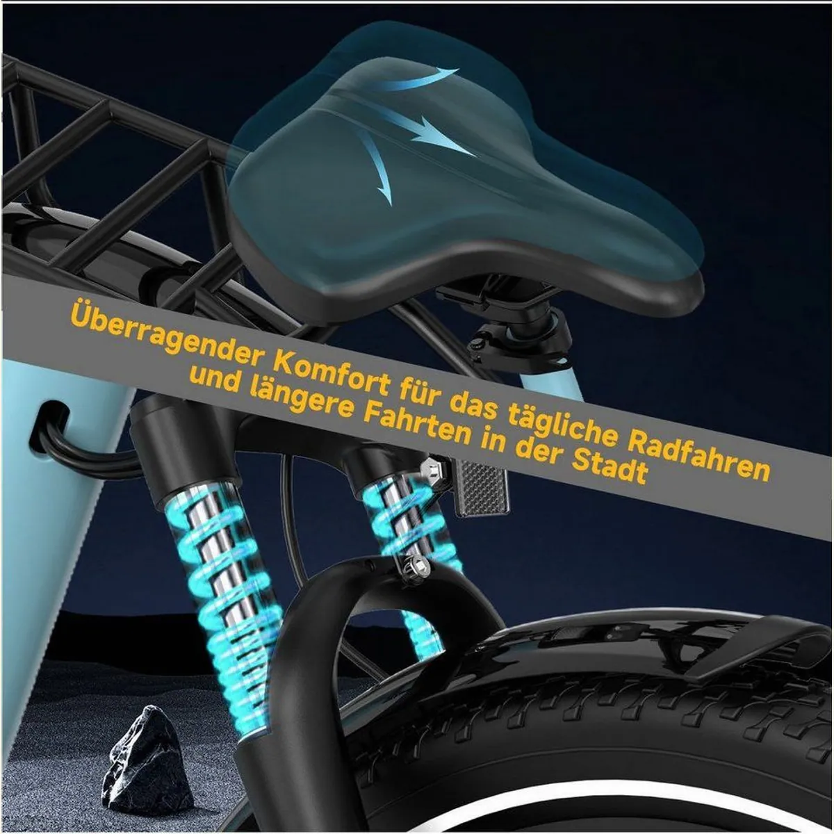 RCB E-Bike Pedelec G6, 27,5 Zoll, 80-120 km Reichweite, 7-Gang Kettenschaltung 4