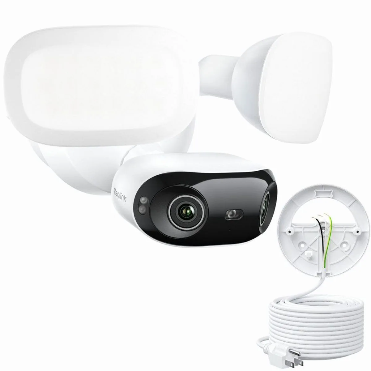 Reolink Überwachungskamera Elite Floodlight WiFi, 4K UHD, 180° Sicht, KI-gestützte Erkennung