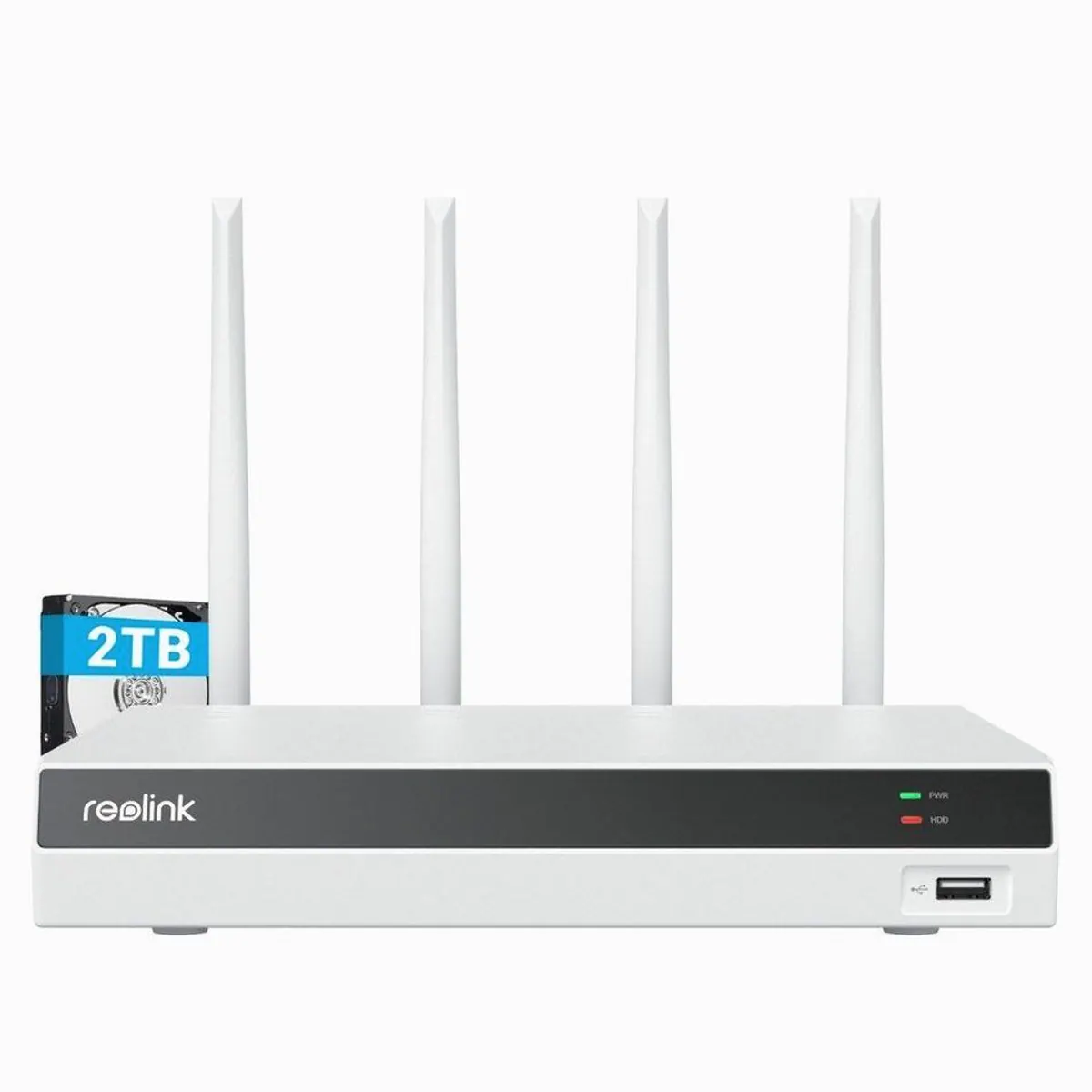 Reolink RLN12W NVR, Wi-Fi 6, 12 Kanäle, 2TB Festplatte — hohe Stabilität, einfache Einrichtung, erweiterbarer Speicher