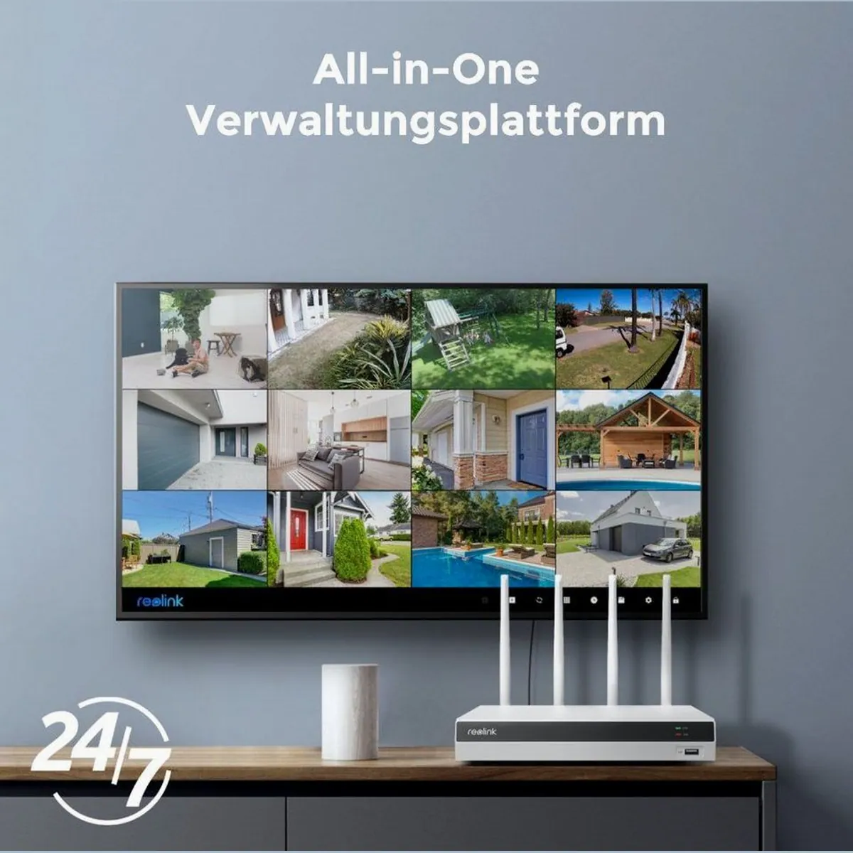 Reolink RLN12W NVR, Wi-Fi 6, 12 Kanäle, 2TB Festplatte — hohe Stabilität, einfache Einrichtung, erweiterbarer Speicher 5