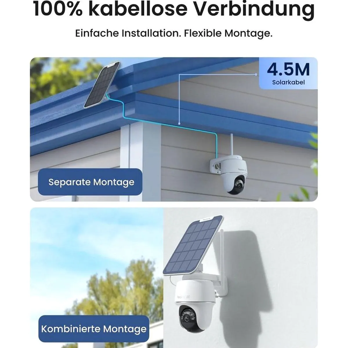 Reolink Argus PT Ultra, 4K Auflösung, Wetterfest, Solarbetrieb — umfassende Sicherheit 4