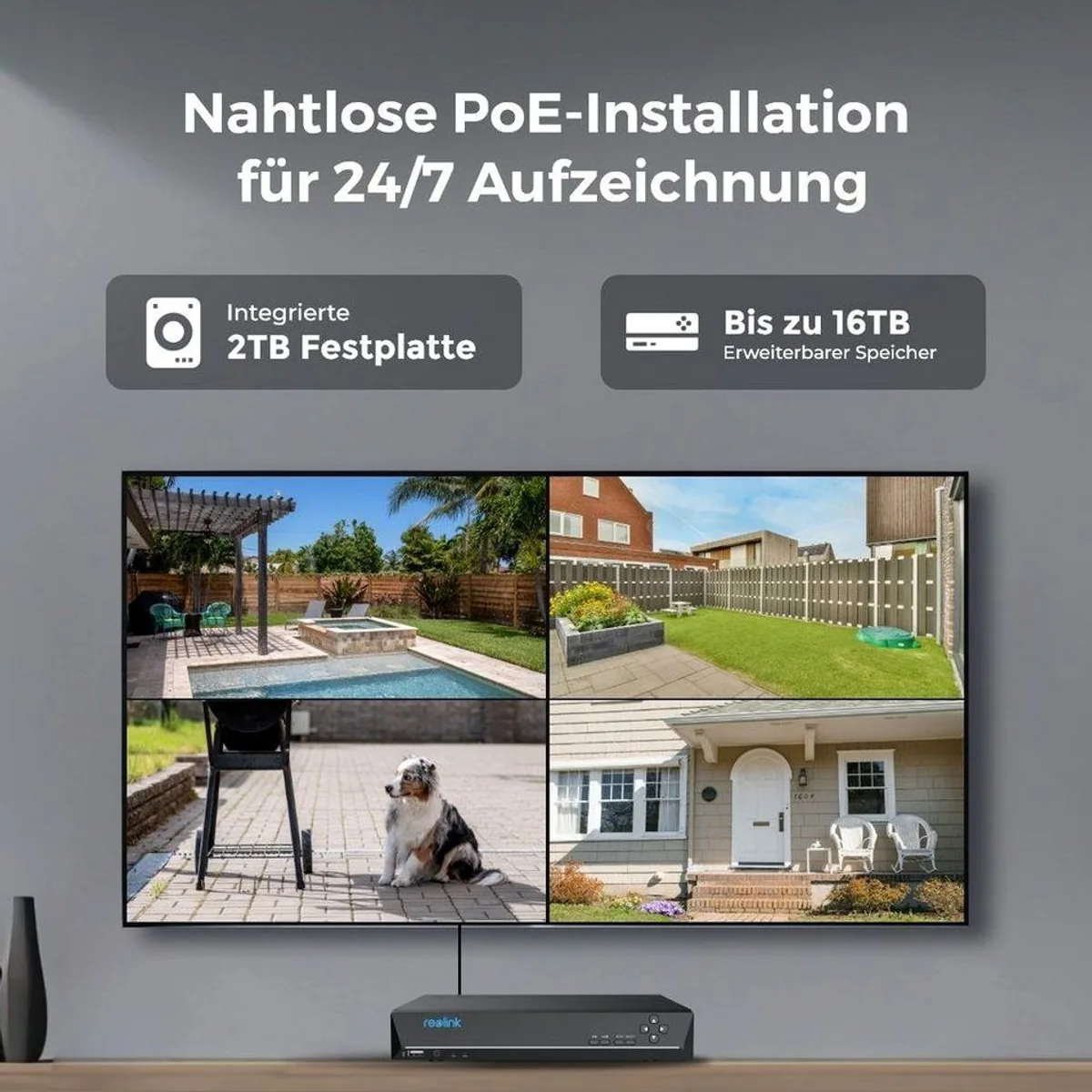 Reolink Überwachungskamera RLK8-500V4, IK10 Schutz, 5MP Auflösung, 24/7 Aufzeichnung 2