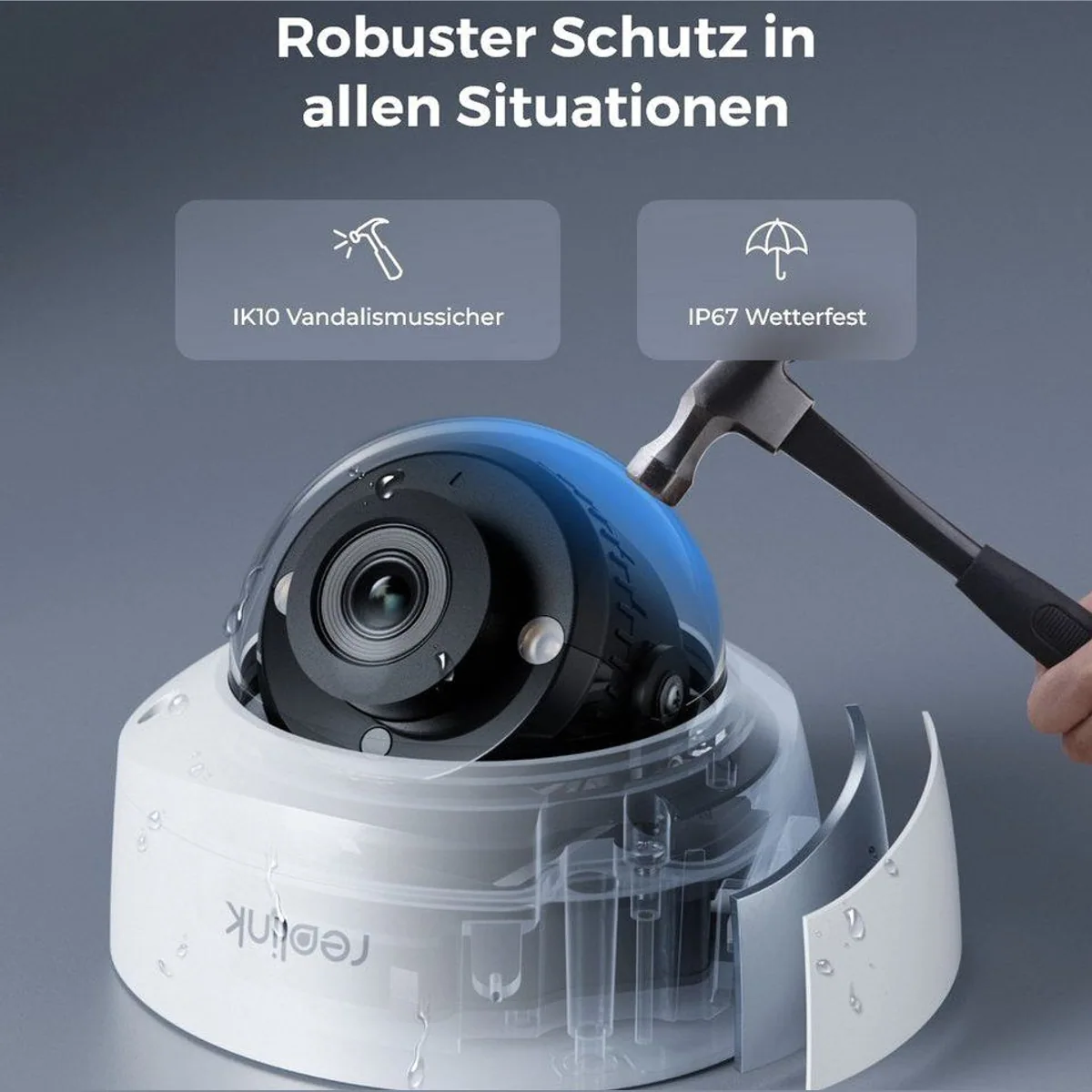 Reolink Überwachungskamera RLK8-500V4, IK10 Schutz, 5MP Auflösung, 24/7 Aufzeichnung 3