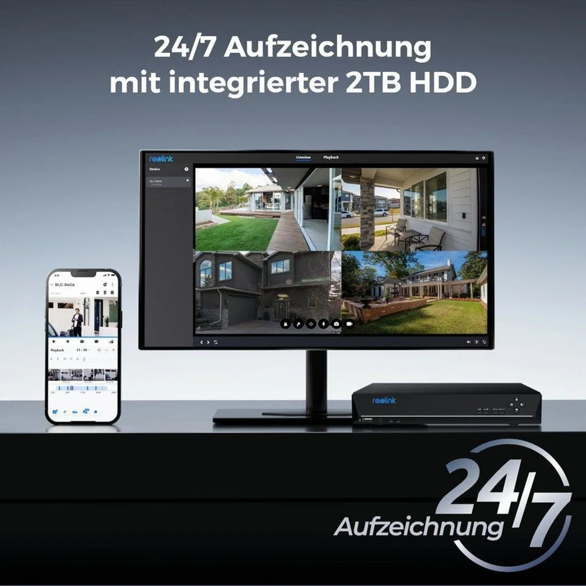 Reolink Überwachungskamera PoE Set, 4K Bildqualität, IK10 Vandalismus-Schutz, Intelligente Erkennung 3
