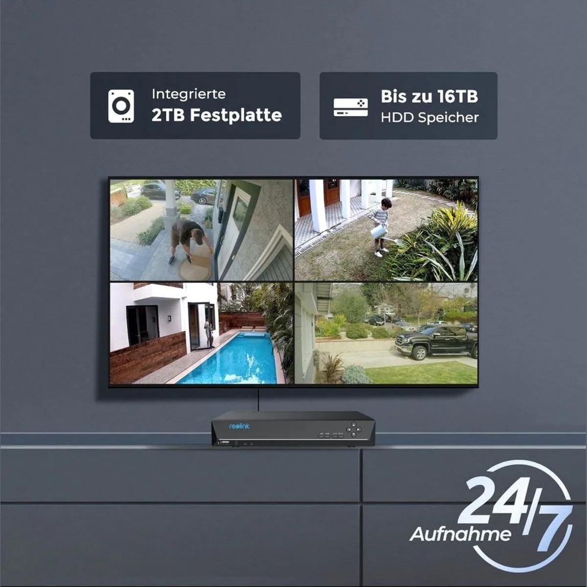 Reolink Überwachungskamera PoE Set RLK8-1200V4, 12MP Auflösung, 145° Sichtfeld, IP67 wetterfest 5