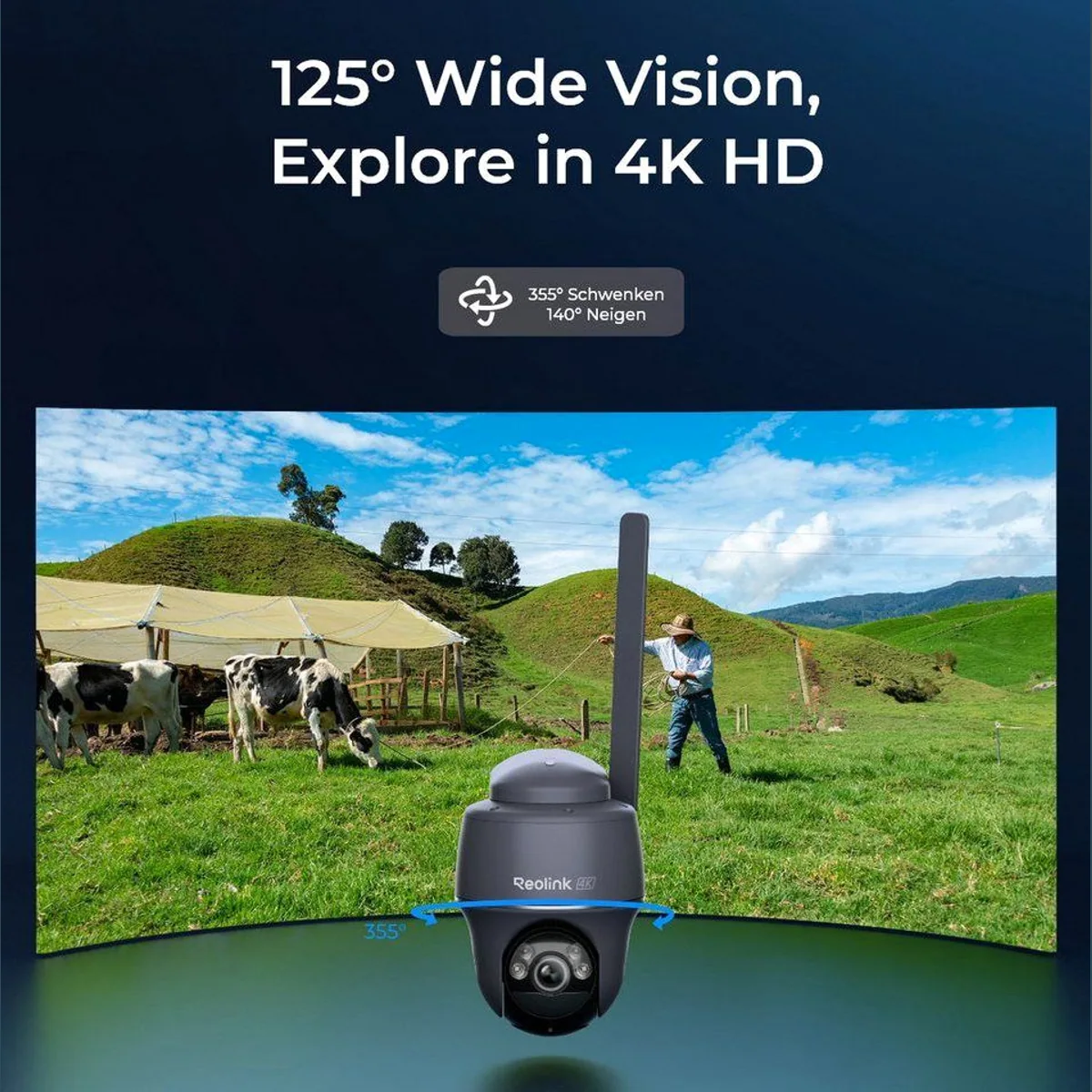 Reolink Go PT Ultra 4G LTE, 4K Auflösung, intelligente Erkennung, 355° Schwenkfunktion 3