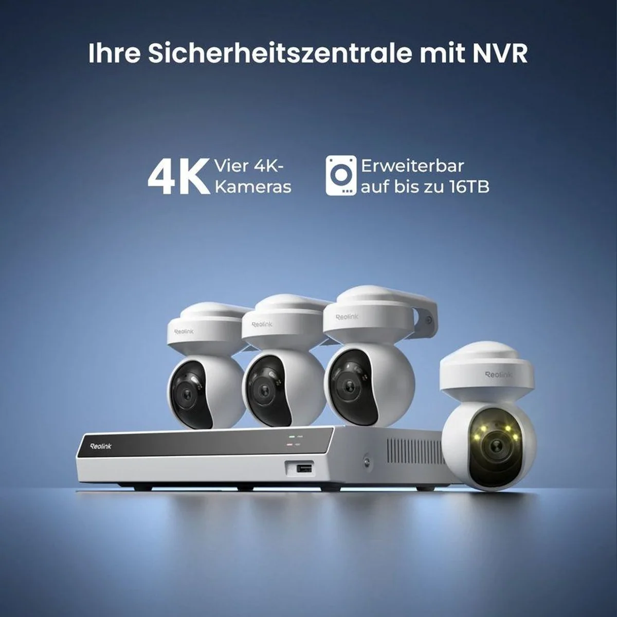 Reolink Überwachungskamera 4K PoE PT, 360° Auto-Tracking, 8-Kanal NVR mit 2TB HDD 2