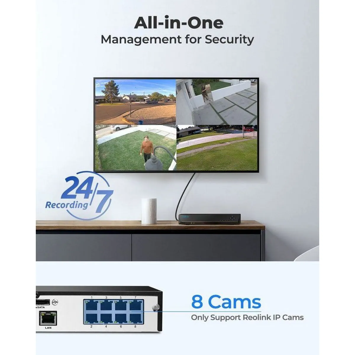 Reolink Überwachungskamera RLK8-800B4-A, 4K UHD, Plug-and-Play, 24/7 Aufzeichnung 5