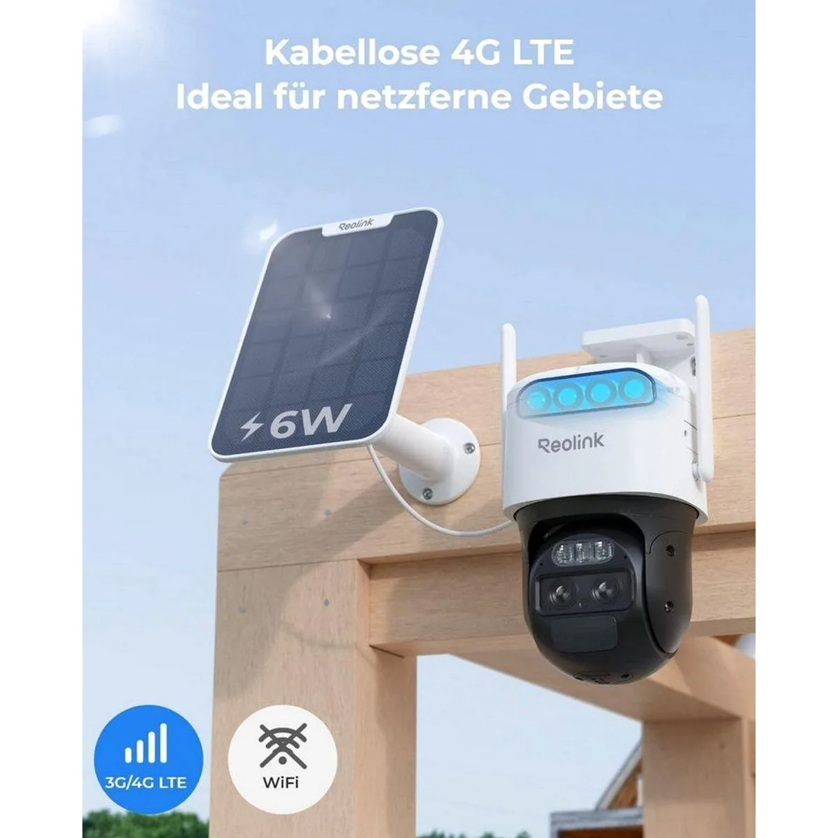 Reolink TrackMix LTE Überwachungskamera, Dual-Objektiv, 4K UHD, intelligent & kabellos 2