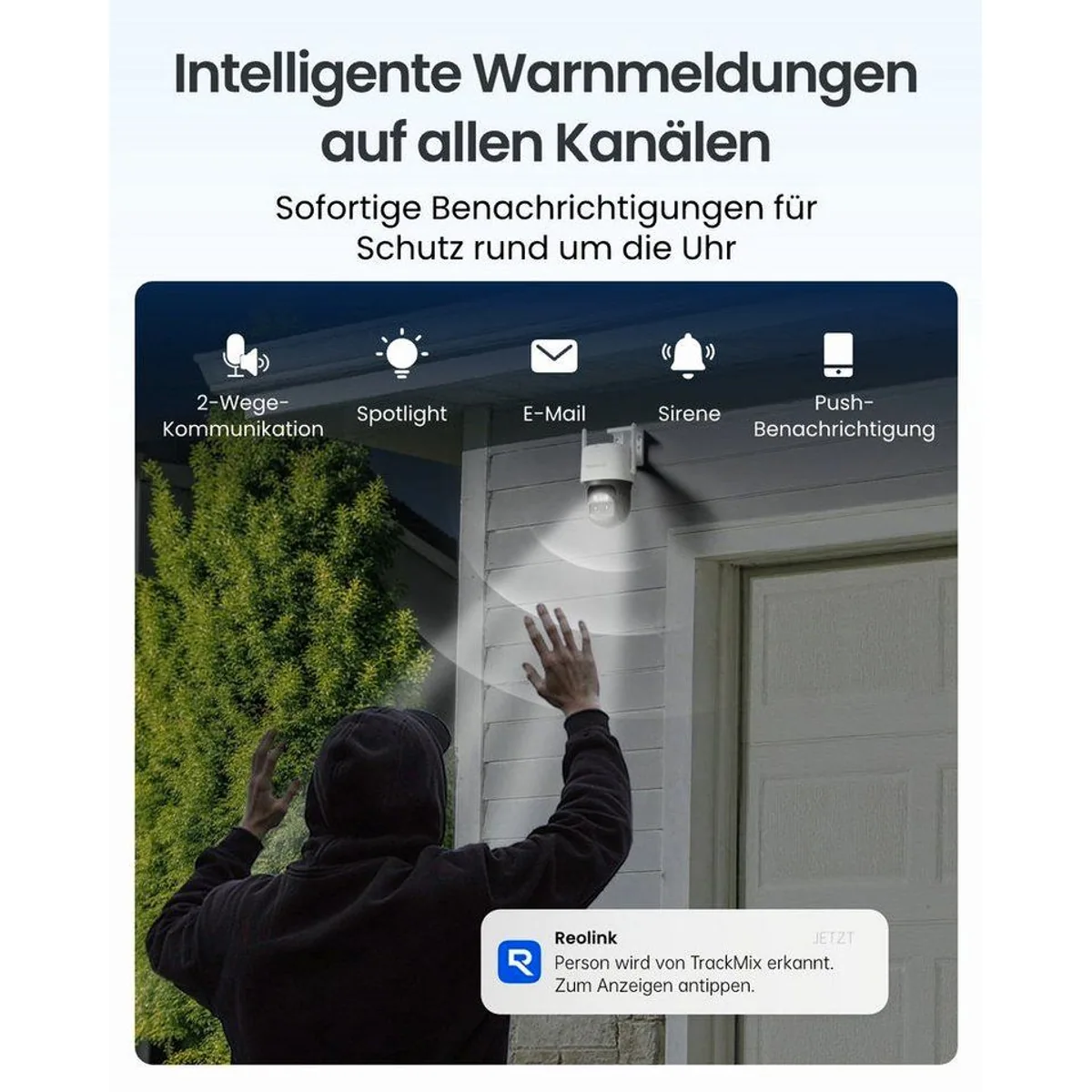 Reolink TrackMix Überwachungskamera, 4K UHD, Dual-Ansicht, wiederaufladbare Batterie 4