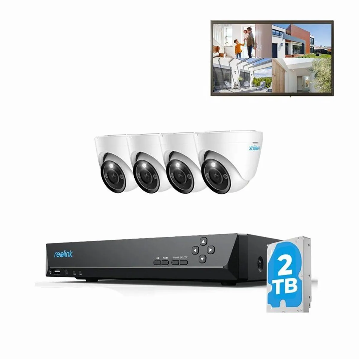 Reolink Überwachungskamera Set, 12 MP Ultra HD, PoE, 24/7 Aufzeichnung