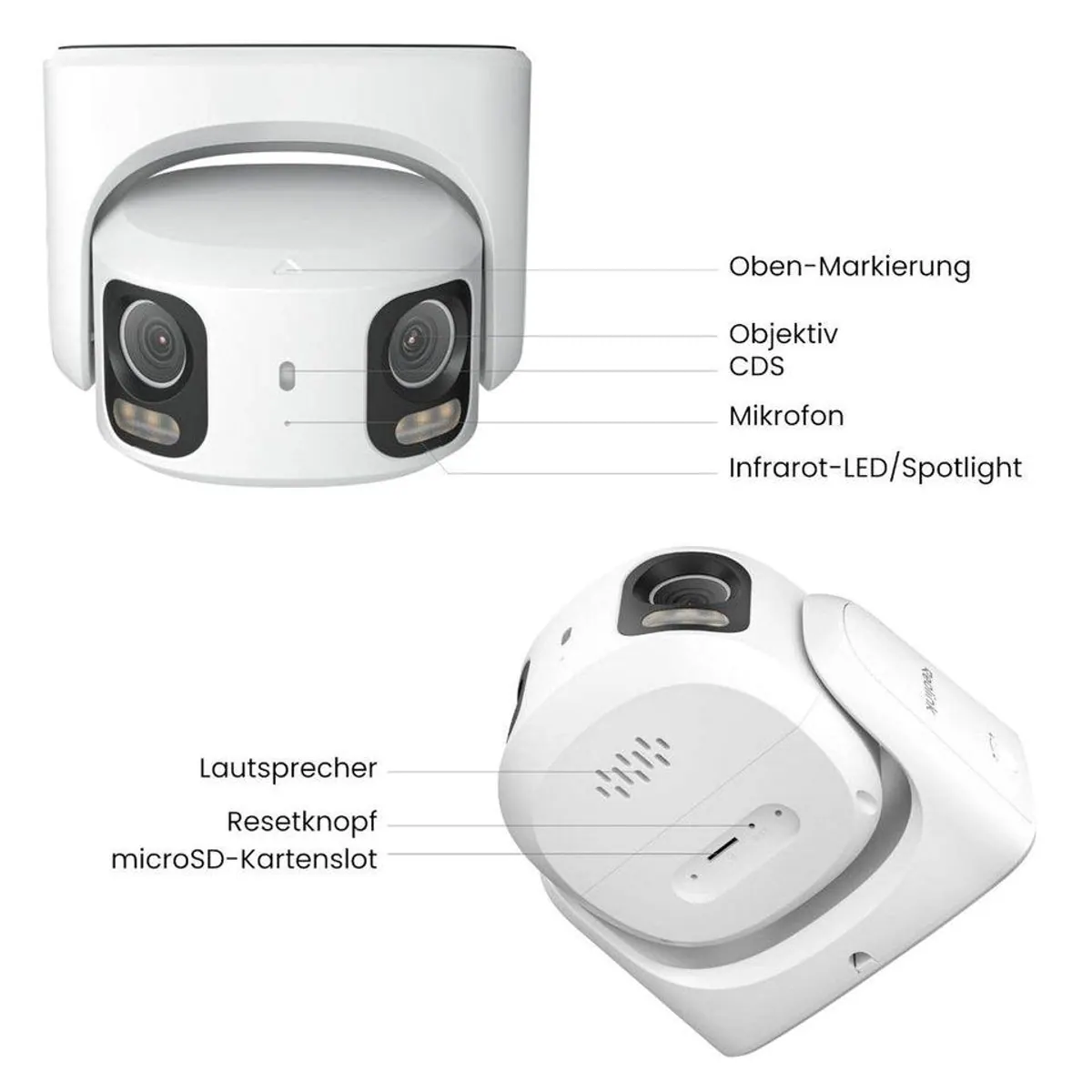 Reolink RP-PCT16MD Überwachungskamera, 16 MP Ultra-HD, 180° Panorama, KI-Video-Suche 3