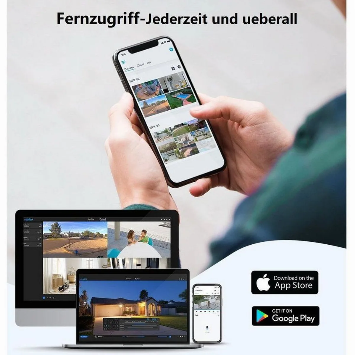 Reolink RLN16-410 NVR, 24-Kanal PoE, 16TB Speicher, 16MP Auflösung 4