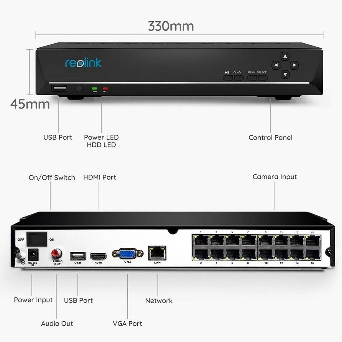 Reolink RLN16-410 NVR, 24-Kanal PoE, 16TB Speicher, 16MP Auflösung 5