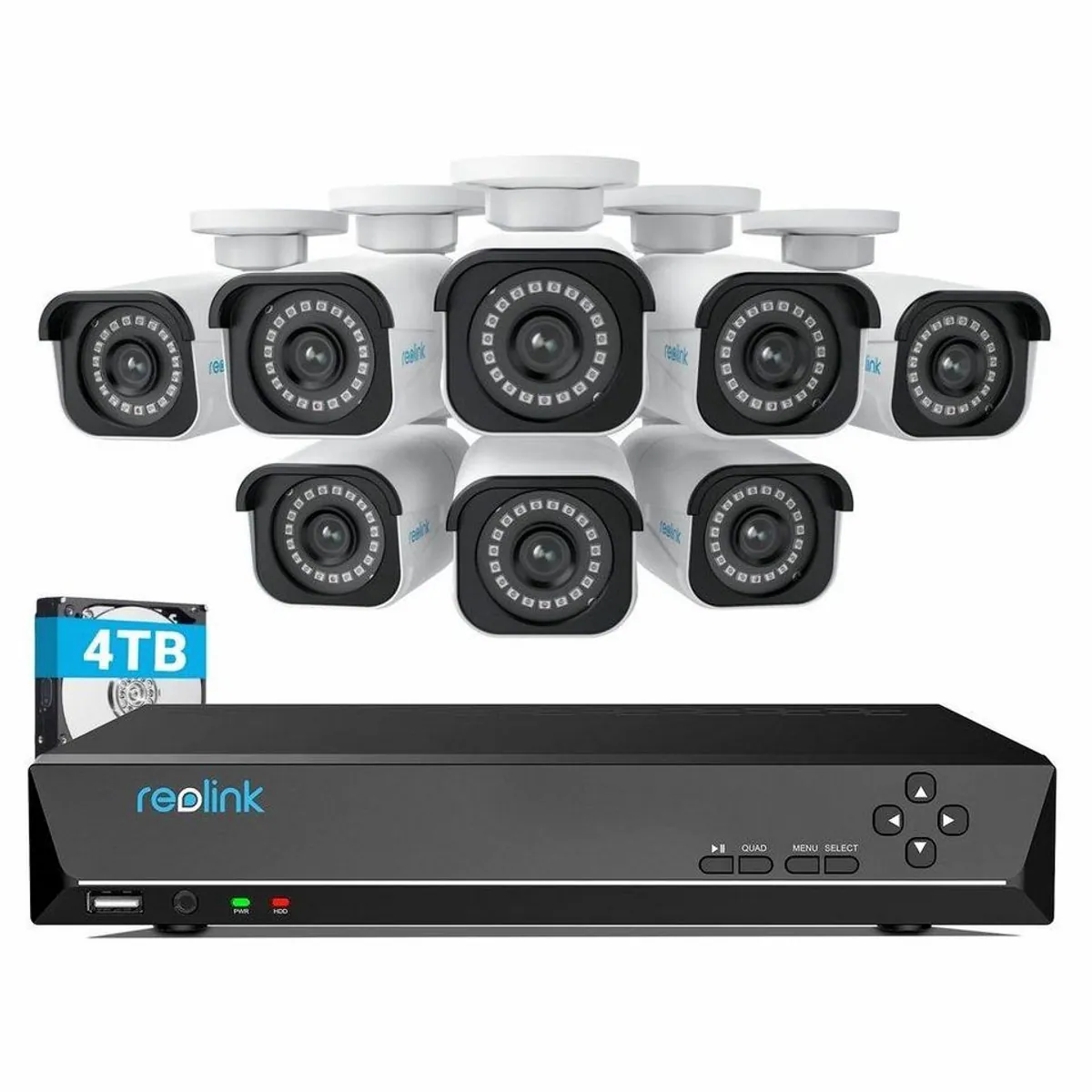Reolink RLK16-810B8-A 4K PoE Überwachungskamera, hohe Auflösung, intelligente Erkennung, wetterfest