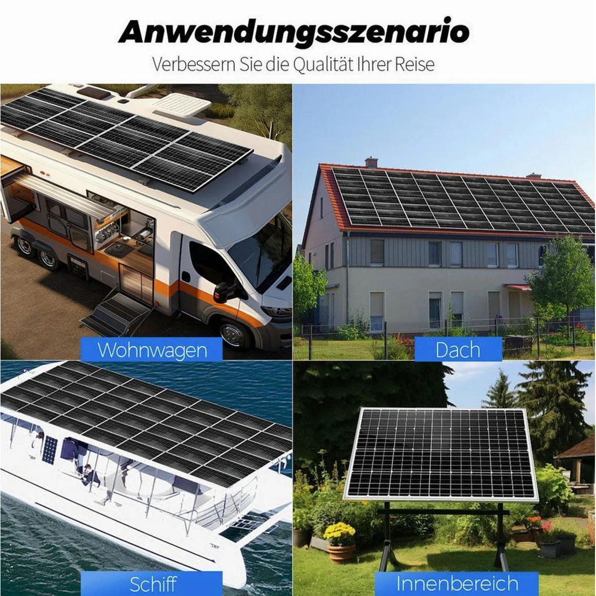 Rhein Beleuchtung 600W 12V Solaranlagen-Komplettset, leistungsstark, wetterfest, einfach zu installieren 2