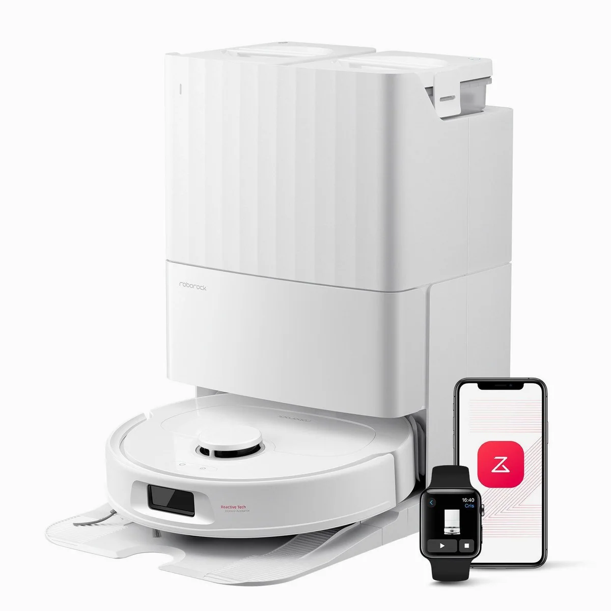 Roborock QV 35S Saugroboter, 10.000 Pa Saugkraft, Wischfunktion, Anti-Tangle-System