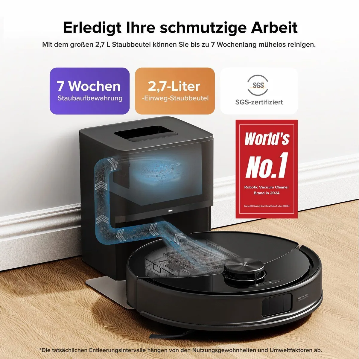 Roborock Q10 S5+ Saugroboter, 10.000 Pa Saugkraft, Auto Lifting Mopping 2