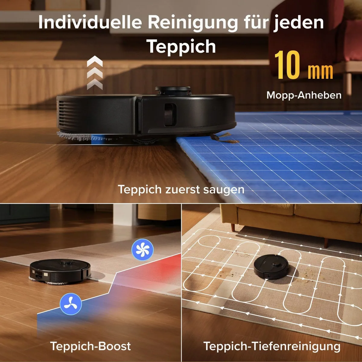 Roborock Qrevo S ProX, 18.500 Pa Saugkraft, All-in-One-Station 5
