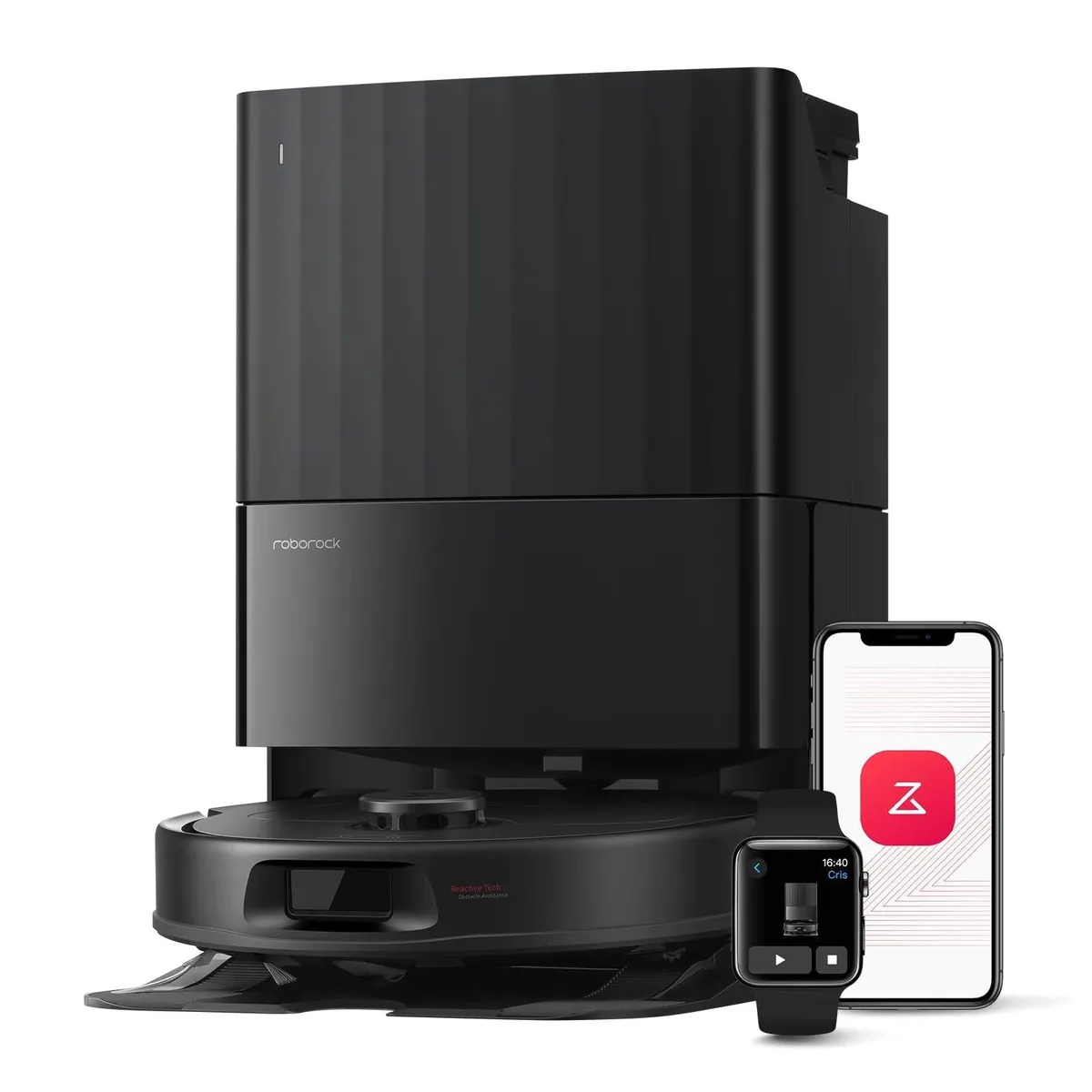 Roborock Saugroboter QV 35A, 8000 Pa Saugkraft, PreciSense-LiDAR-Navigation, Wischfunktion