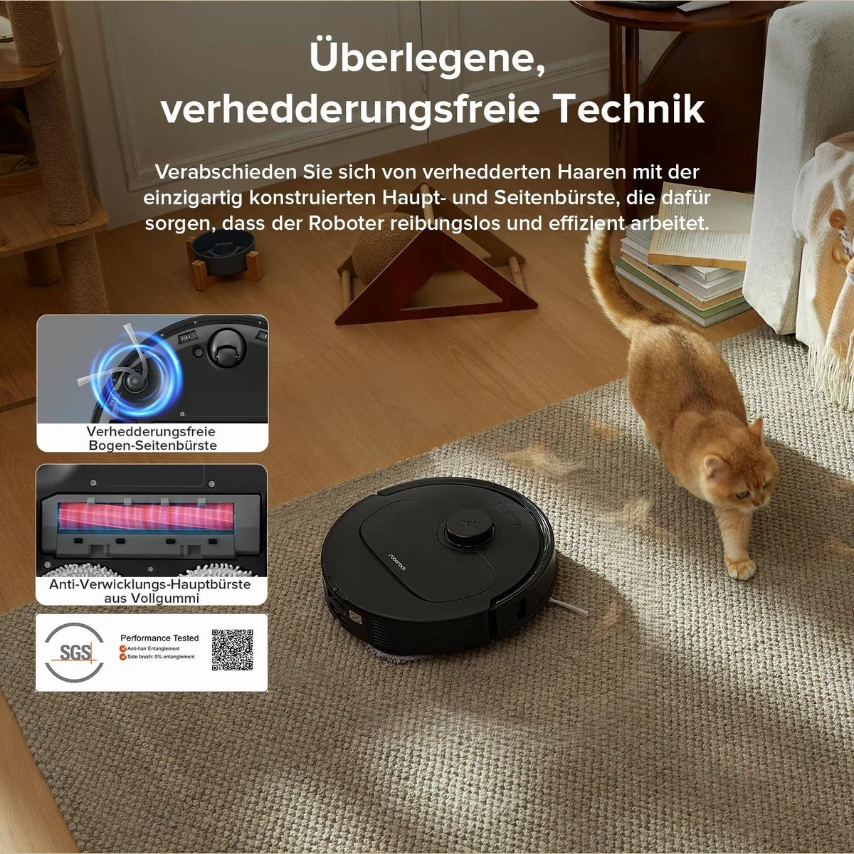 Roborock Saugroboter QV 35A, 8000 Pa Saugkraft, PreciSense-LiDAR-Navigation, Wischfunktion 5