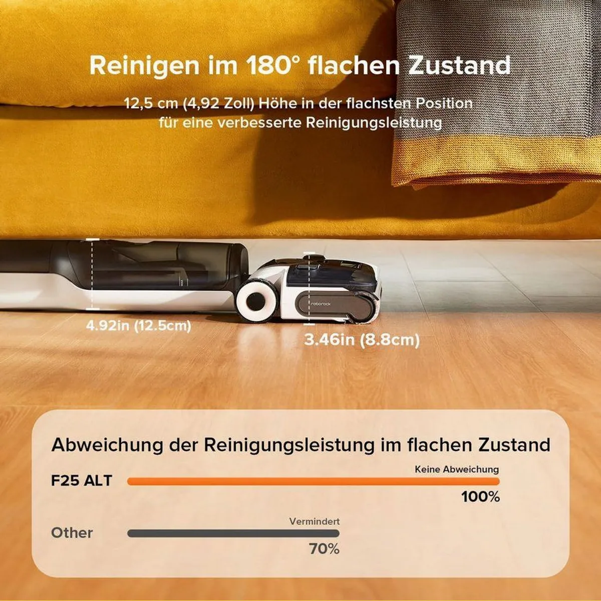 Roborock F25 ALT, intelligente Nass-Trocken-Reinigung, 20.000 Pa Saugkraft, flachliegendes Design 3
