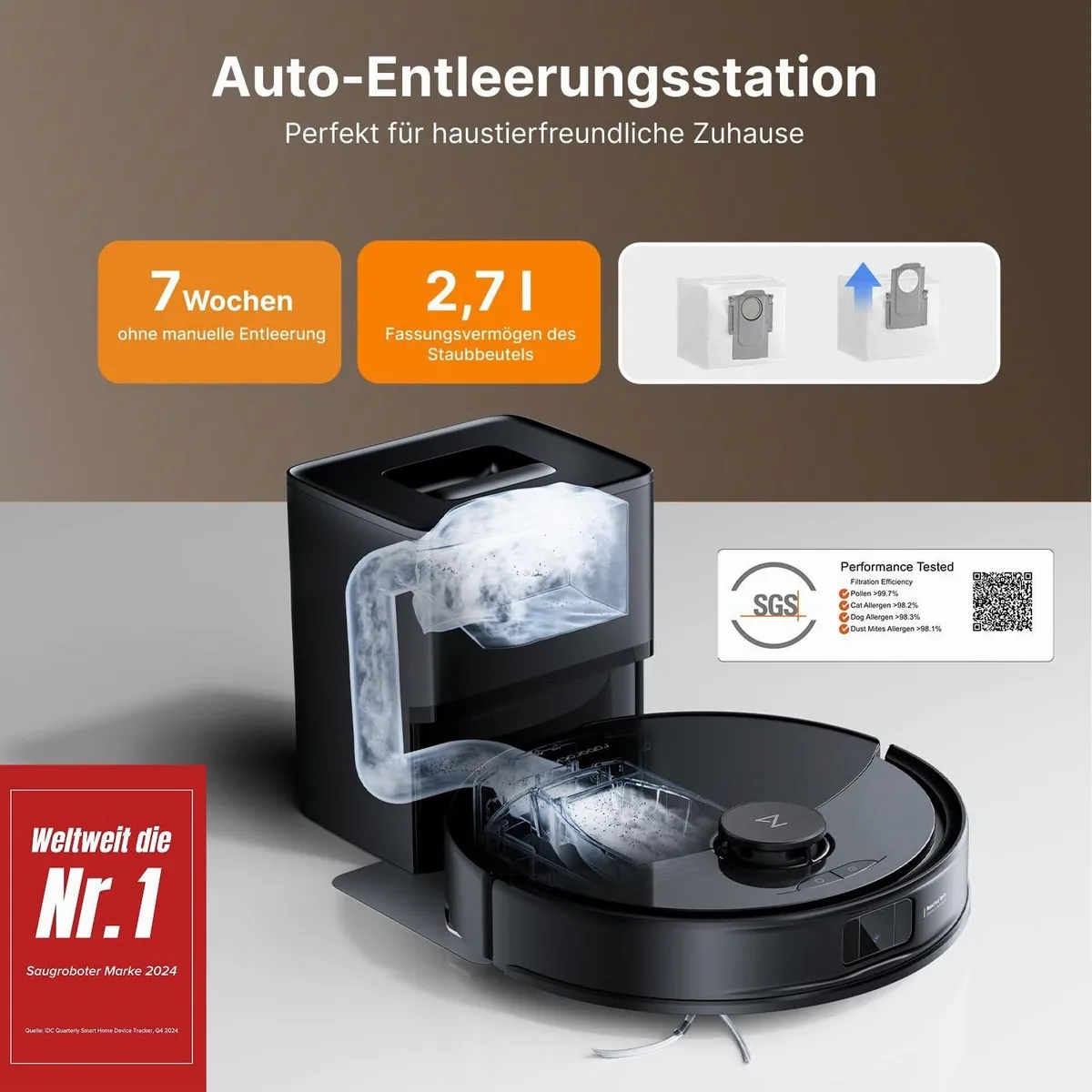 Roborock Saugroboter Q10 PF+, 10000 Pa Saugkraft, AutoLifting-Wischsystem 2