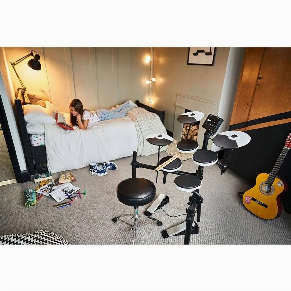 Roland TD-02K E-Drum Set, ideal für Einsteiger, 16 spielfertige Kits, integrierte Coach-Funktionen 4