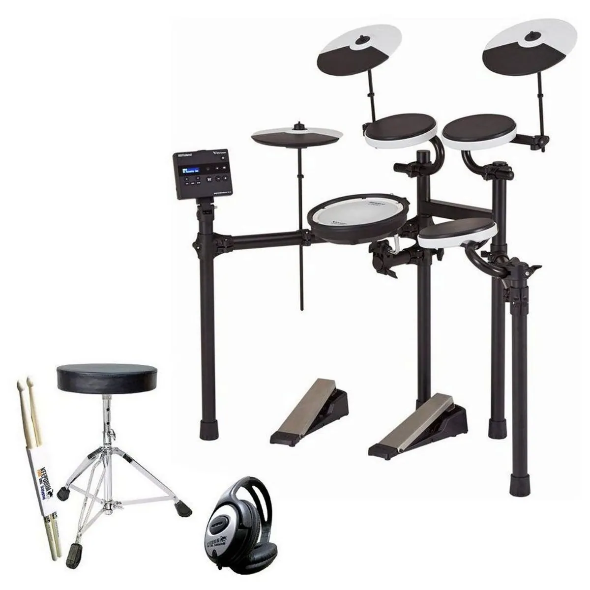 Roland TD-02KV E-Drum, vielseitiges Set für Einsteiger, integrierte Übungsfunktionen