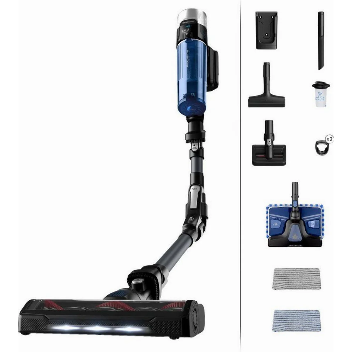 Rowenta X-Force Flex 9.60 Aqua RH20C7, beutellos, Saugen und Wischen in einem Gerät