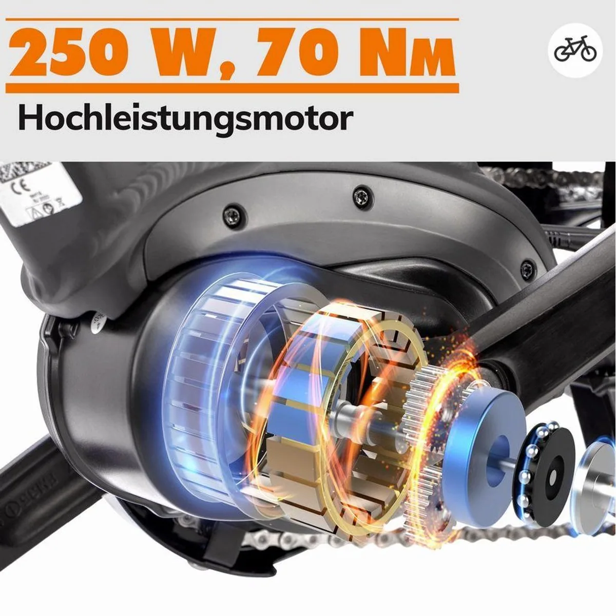 SAXXX E-Bike Cityrad 28 Zoll, leistungsstarker Mittelmotor, 9-Gang Shimano Schaltung 2