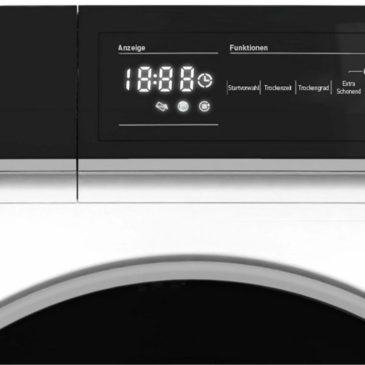Sharp KD-NHH9S8GW3-DE Wärmepumpentrockner, 9 kg Fassungsvermögen, LED-Display, Knitterschutz 4