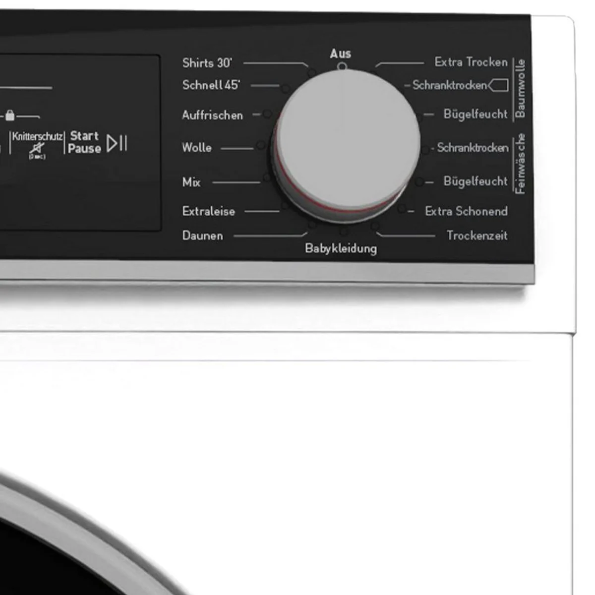 Sharp KD-NHH9S8GW3-DE Wärmepumpentrockner, 9 kg Fassungsvermögen, LED-Display, Knitterschutz 5