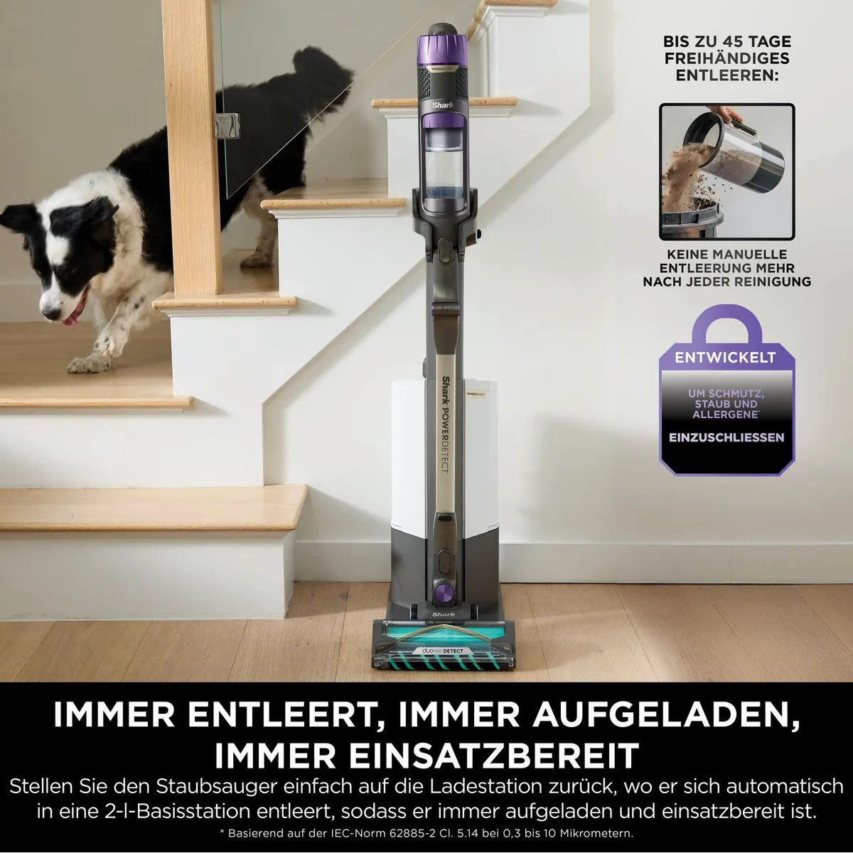 Shark PowerDetect Clean & Empty IP3251EUT, leistungsstark, beutellos, automatische Entleerung 4