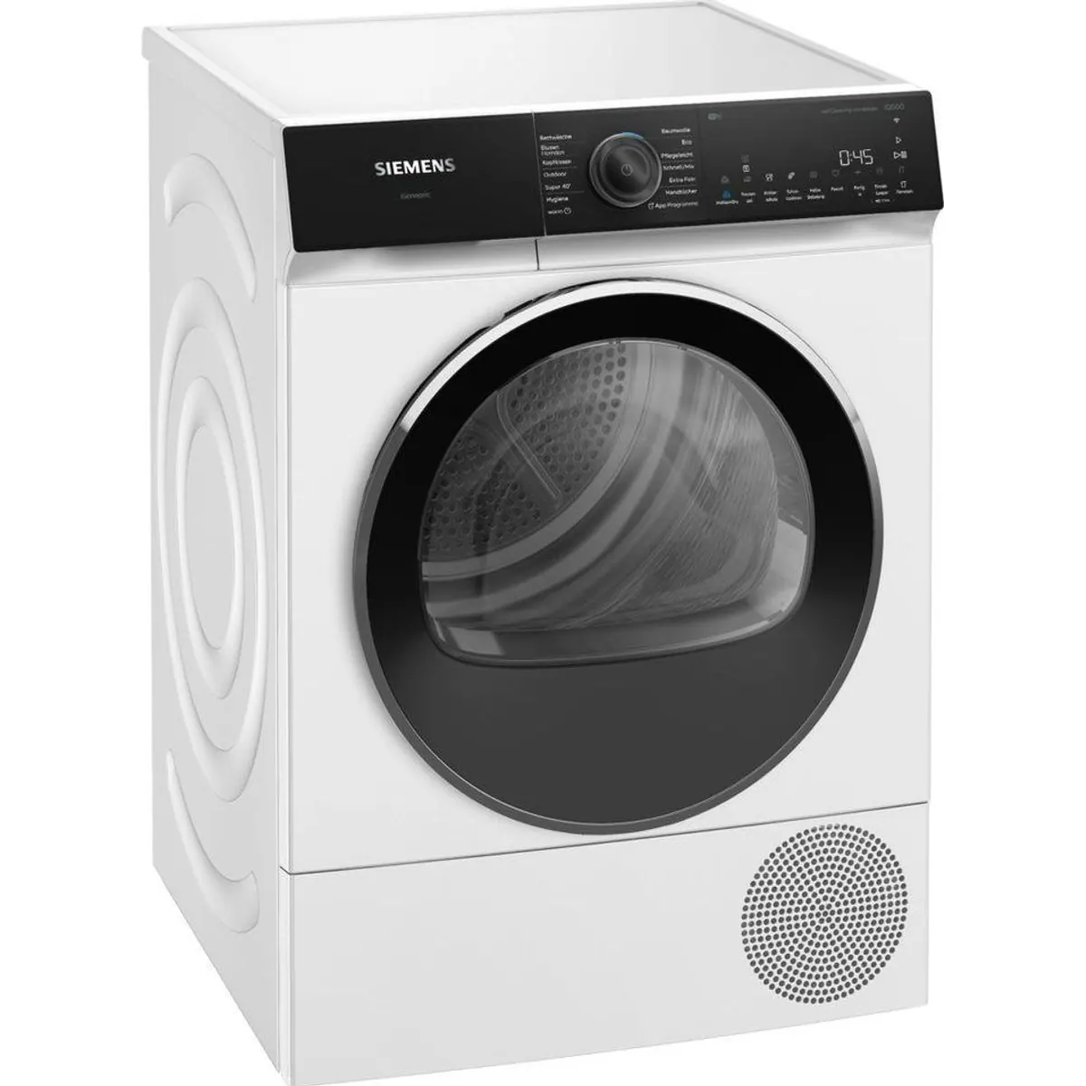 SIEMENS Wärmepumpentrockner iQ500 WQ45H2BECO, selbstreinigender Kondensator, intelligente Trockentechnologie