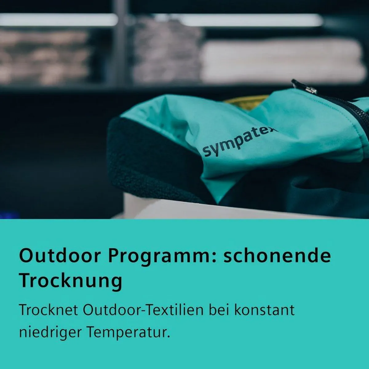 SIEMENS Wärmepumpentrockner iQ500 WQ33G2D01, einfache Reinigung, Outdoor-Programm 5