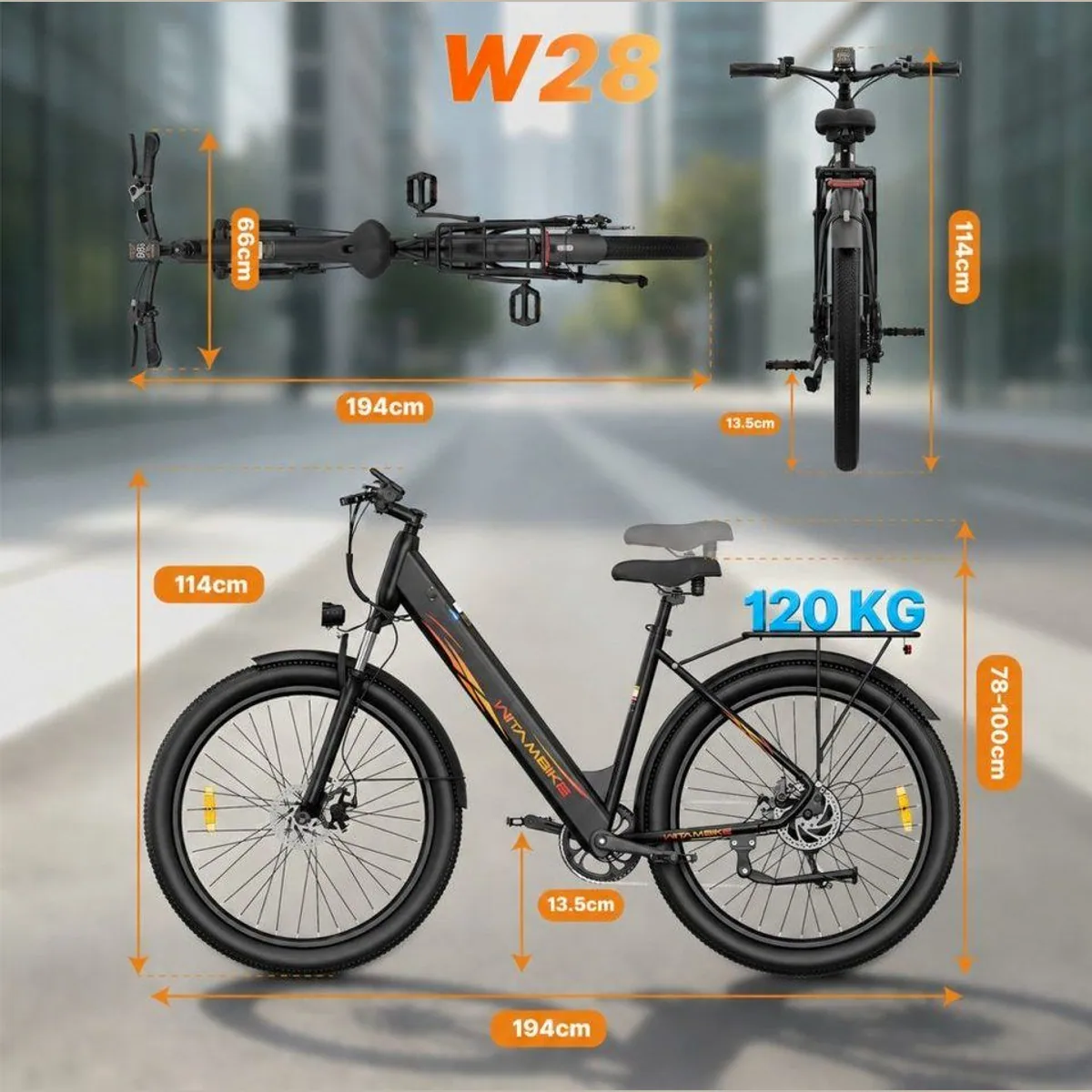 SSY E-Bike Elektrofahrrad für Erwachsene, kraftvoller Heckmotor, umfangreiche Ausstattung 3