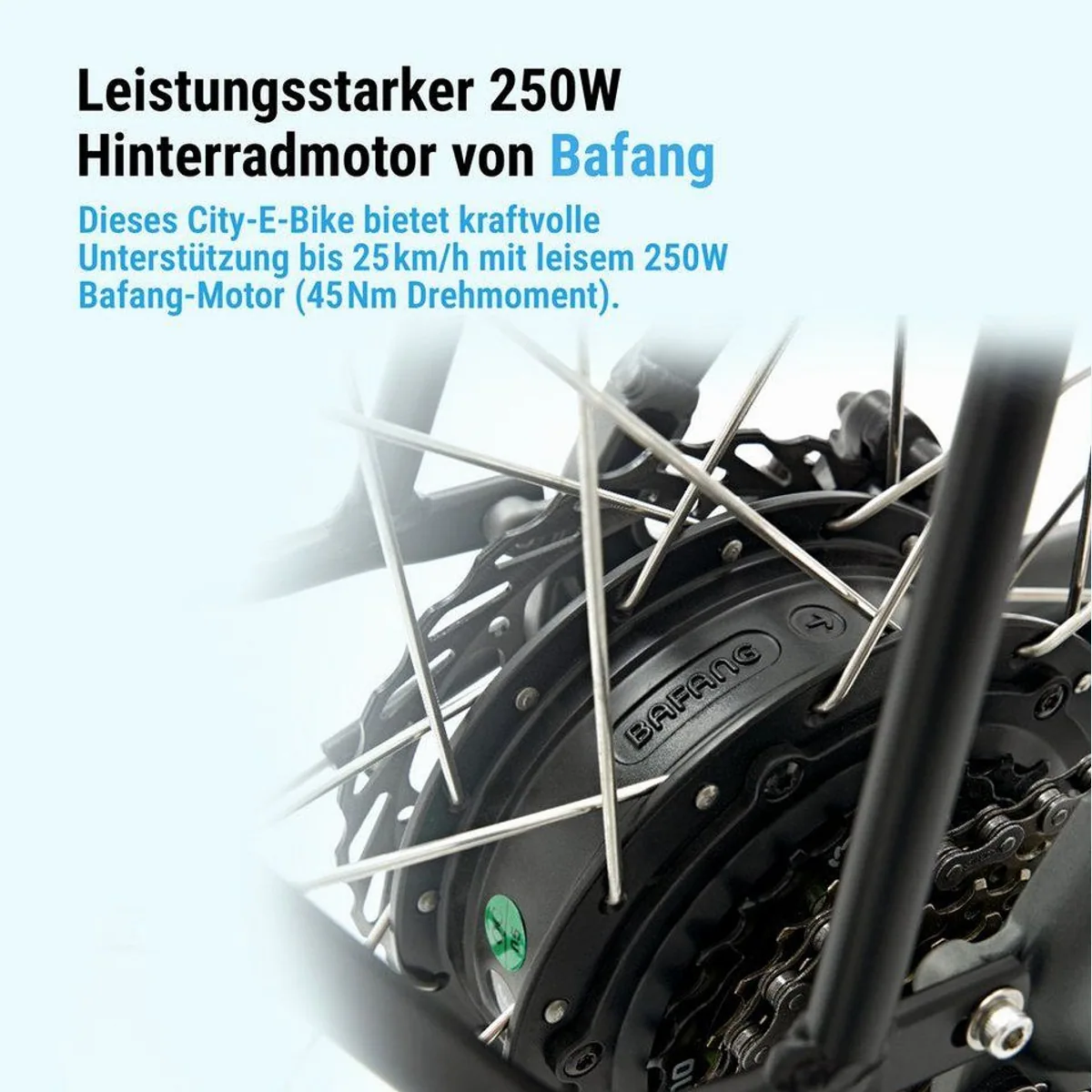 Stadtfalter E-Bike B15 Cityrad, 250 W Hinterradmotor, 100 km Reichweite, 7-Gang Shimano 3