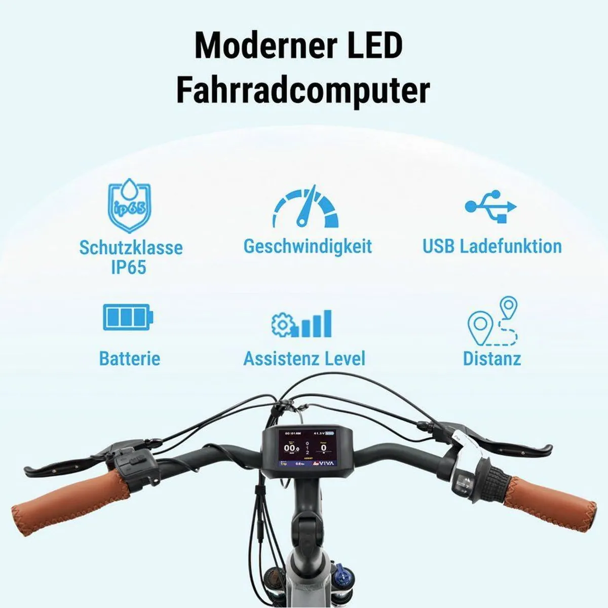 Stadtfalter E-Bike B15 Cityrad, 250 W Hinterradmotor, 100 km Reichweite, 7-Gang Shimano 4