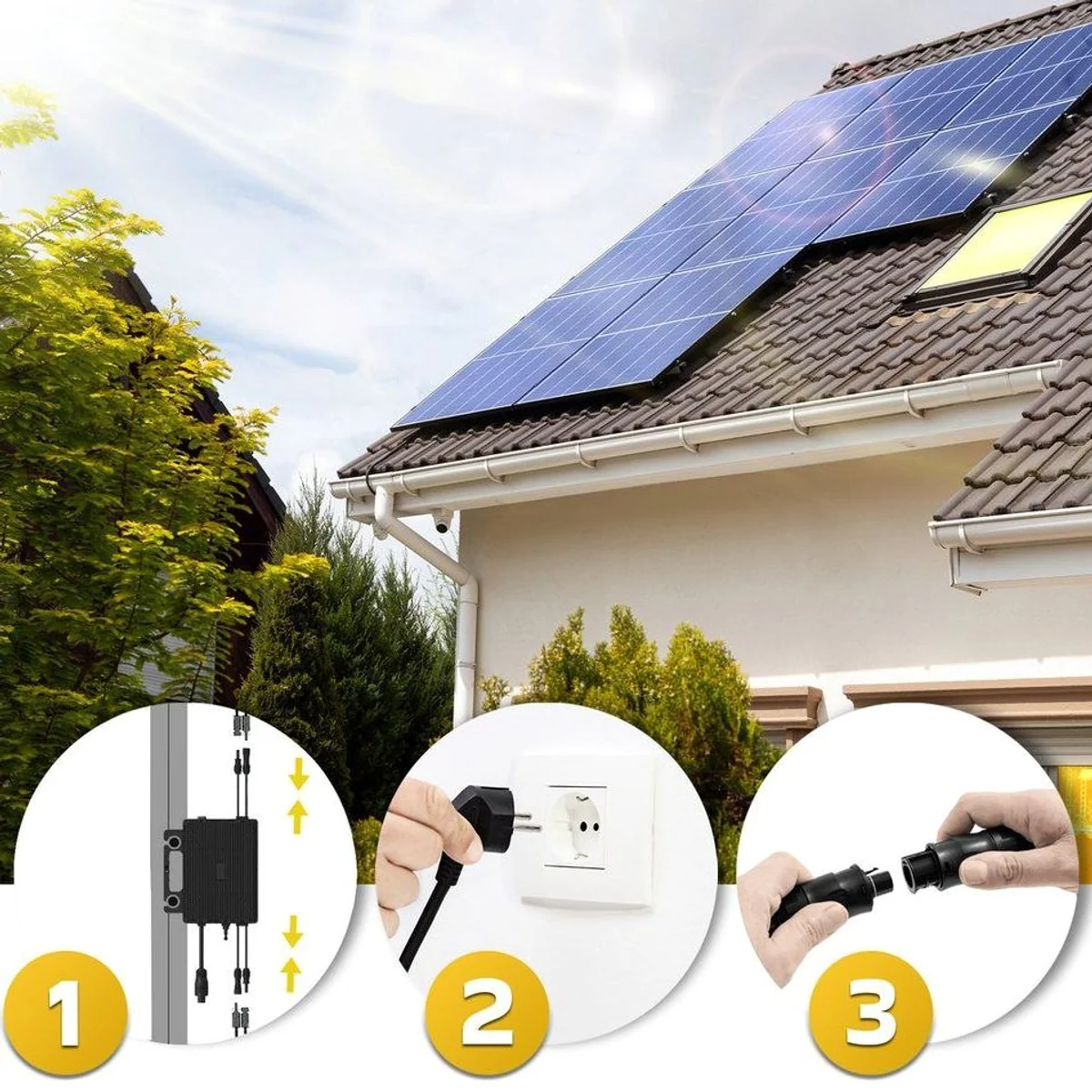 SUNNIVA 850W/800W Solaranlage, hohe Effizienz, einfache Installation, umfangreicher Lieferumfang 3